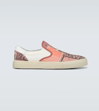Shop Amiri Bandana Reconstructed Slip-on Shoes In Pink