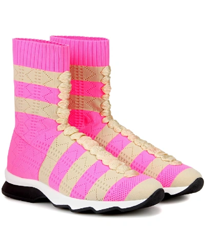Shop Fendi High-top Sneakers In Pink