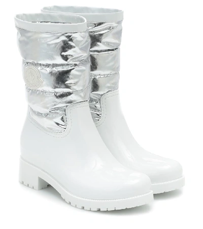 Shop Moncler Gisele Rubber Boots In Silver