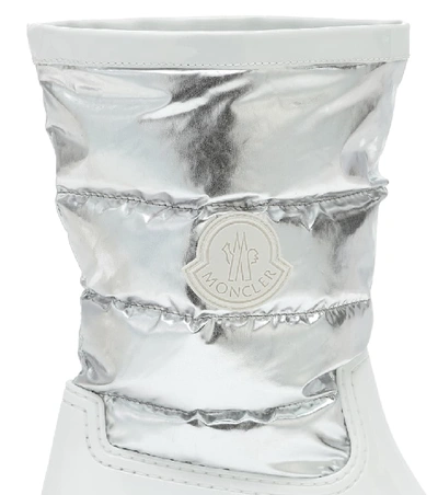 Shop Moncler Gisele Rubber Boots In Silver