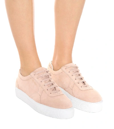 Shop Axel Arigato Platform Suede Sneakers In Pink
