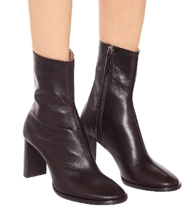 Shop The Row Teatime Leather Ankle Boots In Black