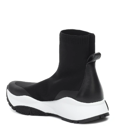 Shop Jimmy Choo Raine Sock/f Sneakers In Black