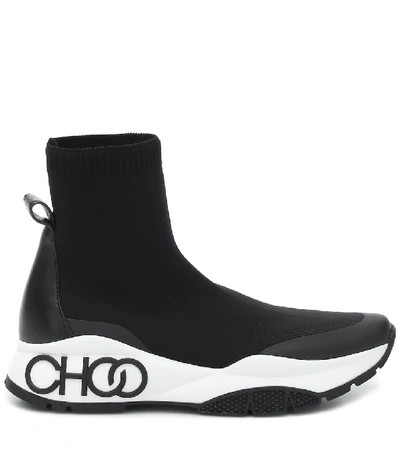 Shop Jimmy Choo Raine Sock/f Sneakers In Black