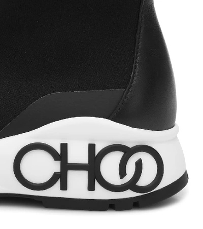 Shop Jimmy Choo Raine Sock/f Sneakers In Black