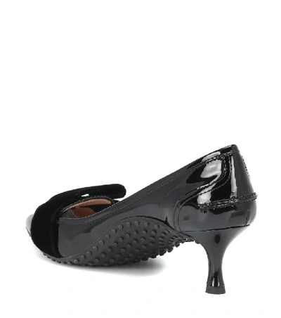 Shop Tod's X Alessandro Dell'acqua Patent-leather Pumps In Black
