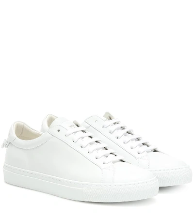 Shop Givenchy Urban Knots Leather Sneakers In White