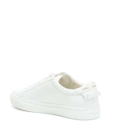 Shop Givenchy Urban Knots Leather Sneakers In White