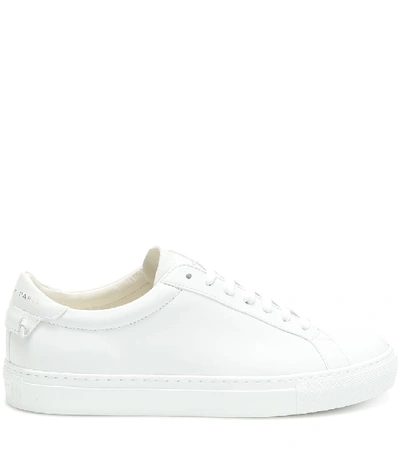 Shop Givenchy Urban Knots Leather Sneakers In White