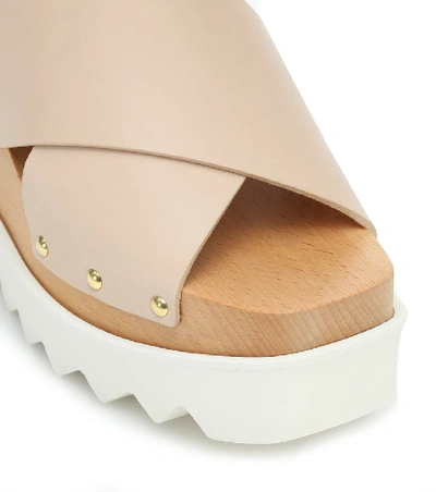 Shop Stella Mccartney Elyse Platform Sandals In Beige