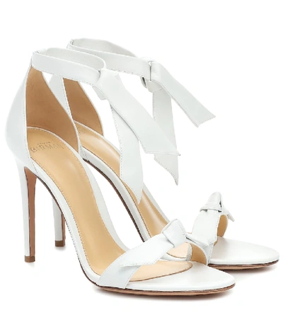 Shop Alexandre Birman Clarita Leather Sandals In White