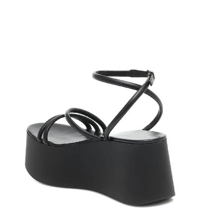 Shop Gianvito Rossi Bekah Leather Platform Sandals In Black