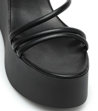 Shop Gianvito Rossi Bekah Leather Platform Sandals In Black