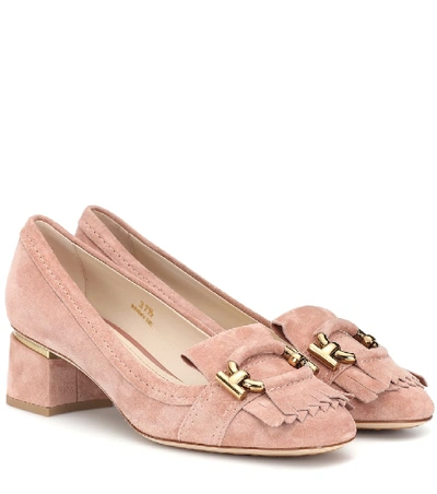 Shop Tod's Suede Pumps In Pink