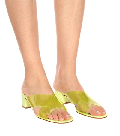 Shop Maryam Nassir Zadeh Lauren Leather Sandals In Yellow