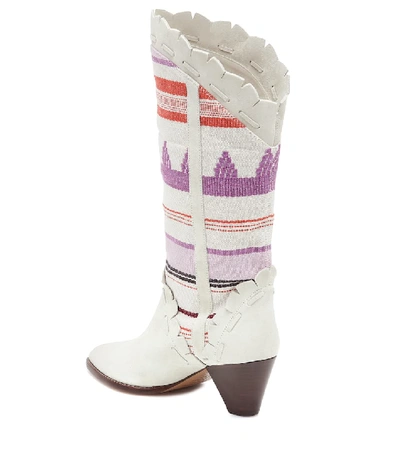Shop Isabel Marant Leesta Cowboy Boots In White