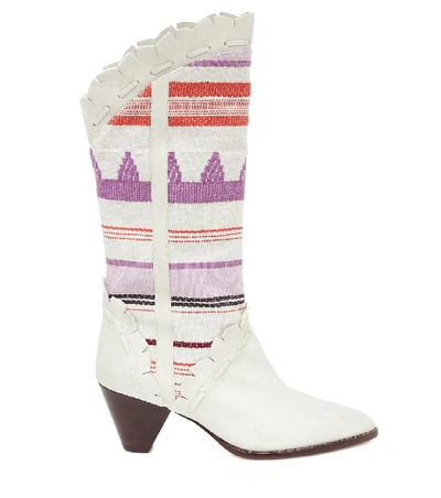 Shop Isabel Marant Leesta Cowboy Boots In White