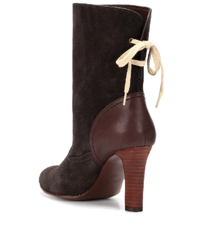 Shop See By Chloé Lara Suede Ankle Boots In Brown