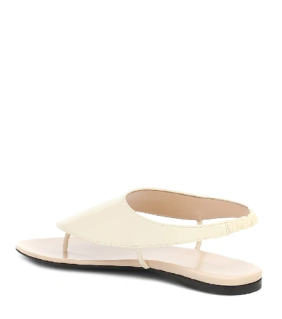 Shop The Row Ravello Leather Thong Sandals In White