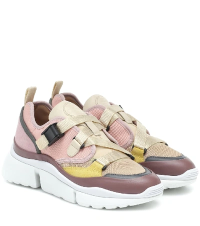 Shop Chloé Sonnie Sneakers In Multicoloured