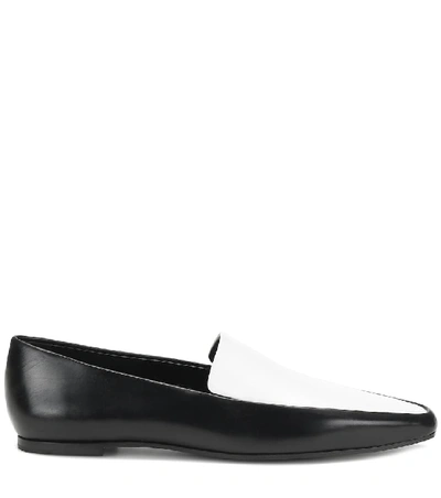 Shop The Row Minimal Leather Loafers In Black