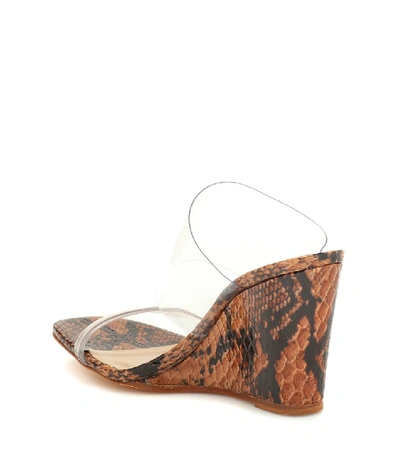 Shop Maryam Nassir Zadeh Olympia Leather And Pvc Sandals In Brown