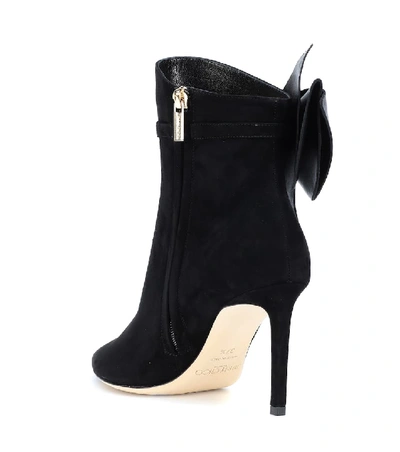 Shop Jimmy Choo Kassidy 85 Suede Ankle Boots In Black