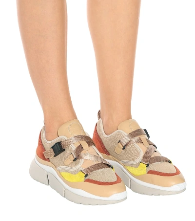 Shop Chloé Sonnie Sneakers In Multicoloured