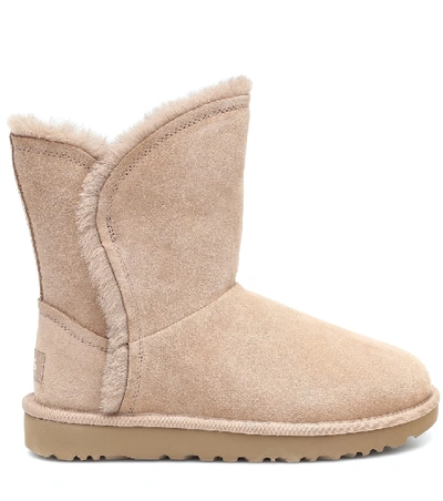 Shop Ugg Classic Short Suede Ankle Boots In Pink