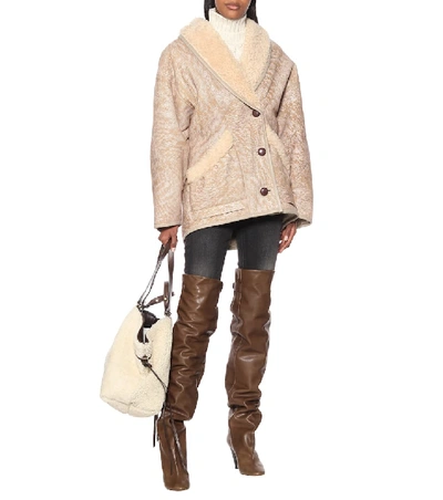 Shop Isabel Marant Likita Leather Over-the-knee Boots In Brown