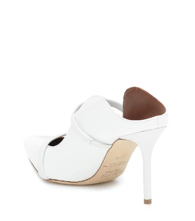 Shop Malone Souliers Maureen 85 Patent Leather Mules In White