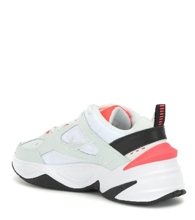 Shop Nike M2k Tekno Leather Sneakers In White