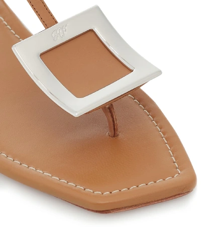 Shop Roger Vivier Bikiviv' Leather Sandals In Beige