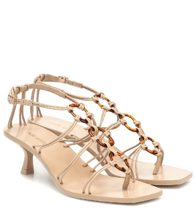 Shop Cult Gaia Ziba Leather Sandals In Beige