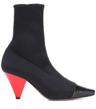 Shop Neous Burkia Leather-trimmed Sock Boots In Black