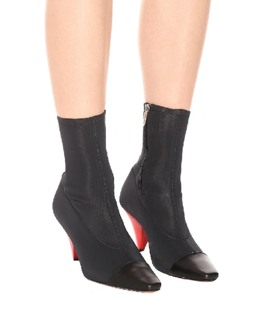Shop Neous Burkia Leather-trimmed Sock Boots In Black