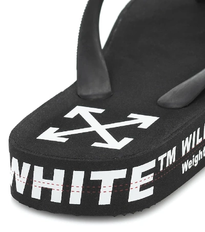 Shop Off-white Logo Rubber Sandals In Black