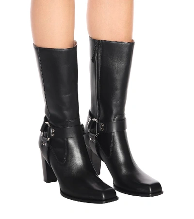 Shop Altuzarra Lucy Harness Leather Boots In Black