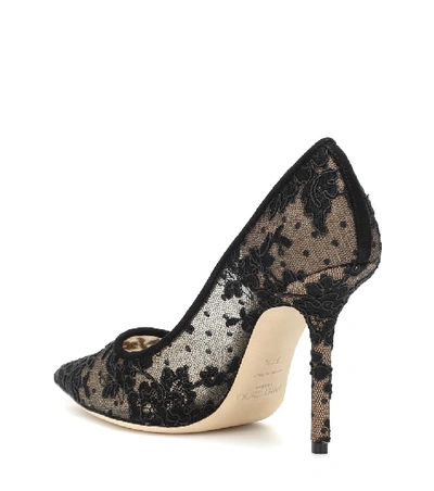 Shop Jimmy Choo Love 100 Lace Pumps In Black