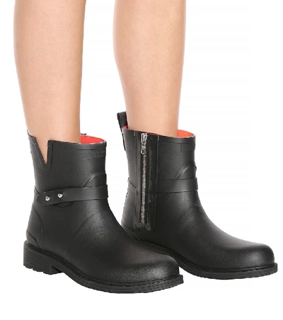 Shop Rag & Bone Moto Rain Rubber Ankle Boots In Black