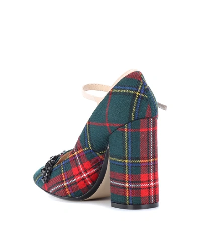 Shop N°21 Embellished Plaid Pumps In Multicoloured