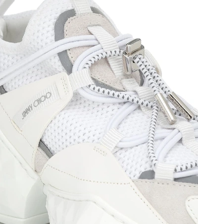 Shop Jimmy Choo Diamond Trail/f Mesh Sneakers In White