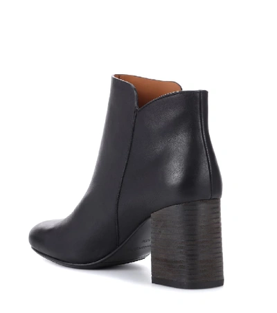 Shop See By Chloé Leather Ankle Boots In Black