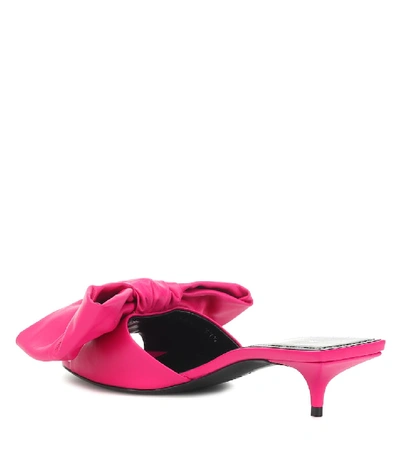 Shop Balenciaga Leather Sandals In Pink