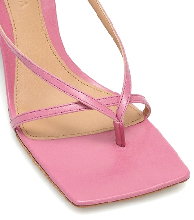 Shop Bottega Veneta Stretch Leather Sandals In Pink