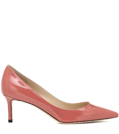 Shop Jimmy Choo Romy 60 Patent Leather Pumps In Pink