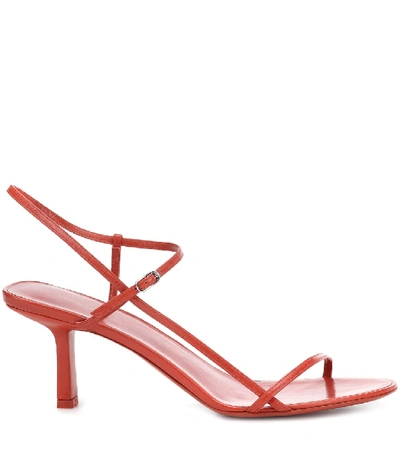 Shop The Row Bare Leather Sandals In Red