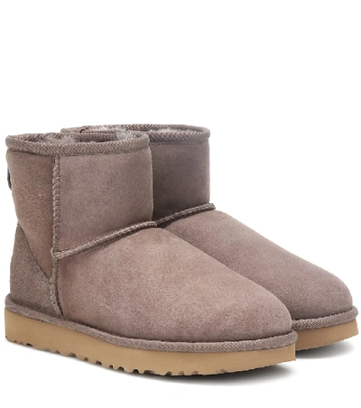 Shop Ugg Classic Mini Ii Suede Ankle Boots In Brown
