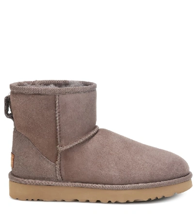 Shop Ugg Classic Mini Ii Suede Ankle Boots In Brown