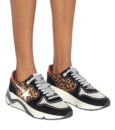 Shop Golden Goose Running Suede Sneakers In Multicoloured